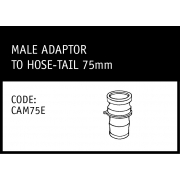 Marley Camlock Male Adaptor to Hose-Tail 75mm - CAM75E